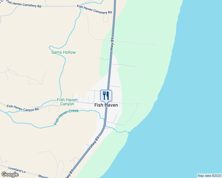 map of restaurants, bars, coffee shops, grocery stores, and more near 2788 U.S. 89 in Fish Haven