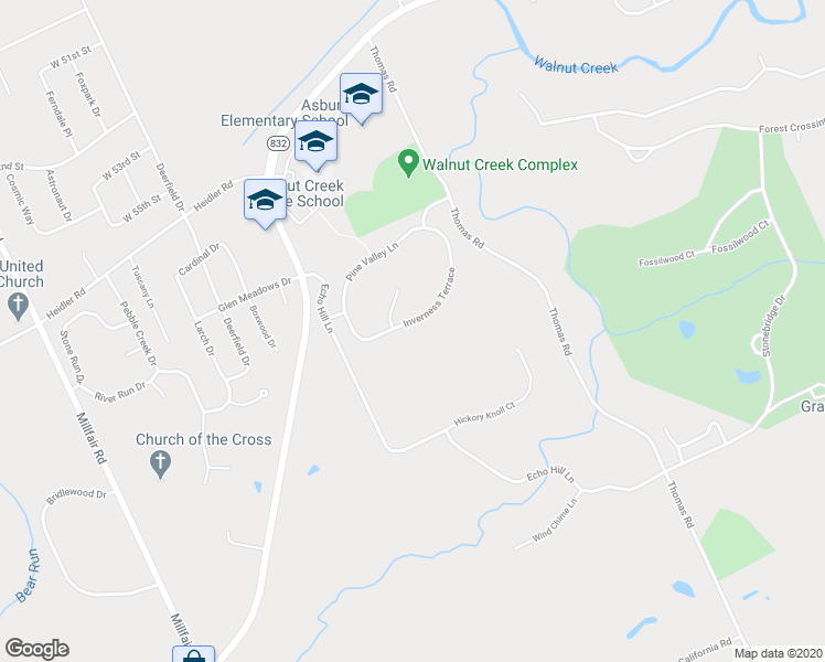 map of restaurants, bars, coffee shops, grocery stores, and more near 6171 Inverness Terrace in Fairview