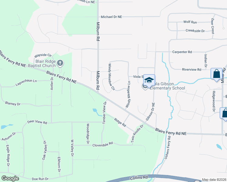 map of restaurants, bars, coffee shops, grocery stores, and more near 4707 Windy Meadow Circle in Cedar Rapids