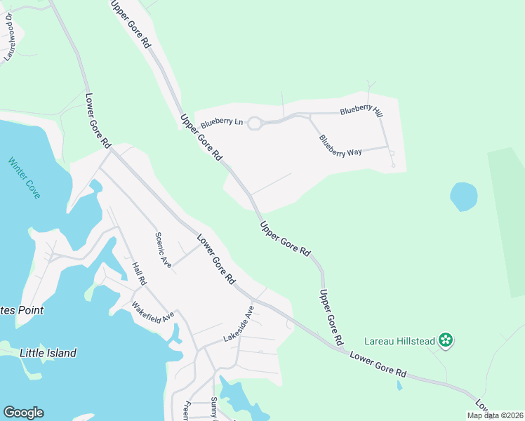 map of restaurants, bars, coffee shops, grocery stores, and more near 121 Upper Gore Road in Webster