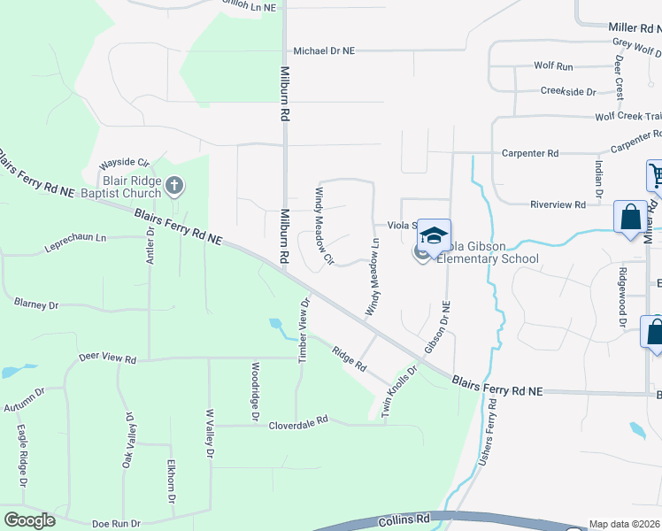 map of restaurants, bars, coffee shops, grocery stores, and more near 4707 Windy Meadow Circle in Cedar Rapids