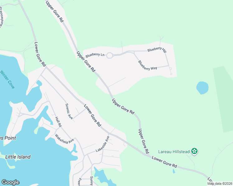 map of restaurants, bars, coffee shops, grocery stores, and more near 121 Upper Gore Road in Webster