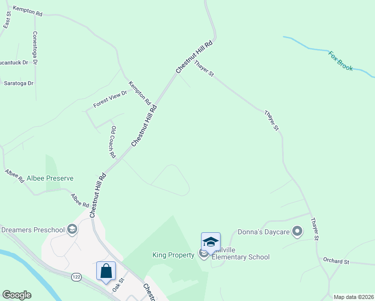 map of restaurants, bars, coffee shops, grocery stores, and more near 238R Chestnut Hill Road in Millville