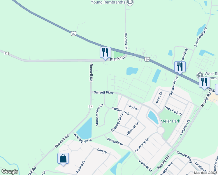 map of restaurants, bars, coffee shops, grocery stores, and more near 224 Goldenrod Drive in Elgin
