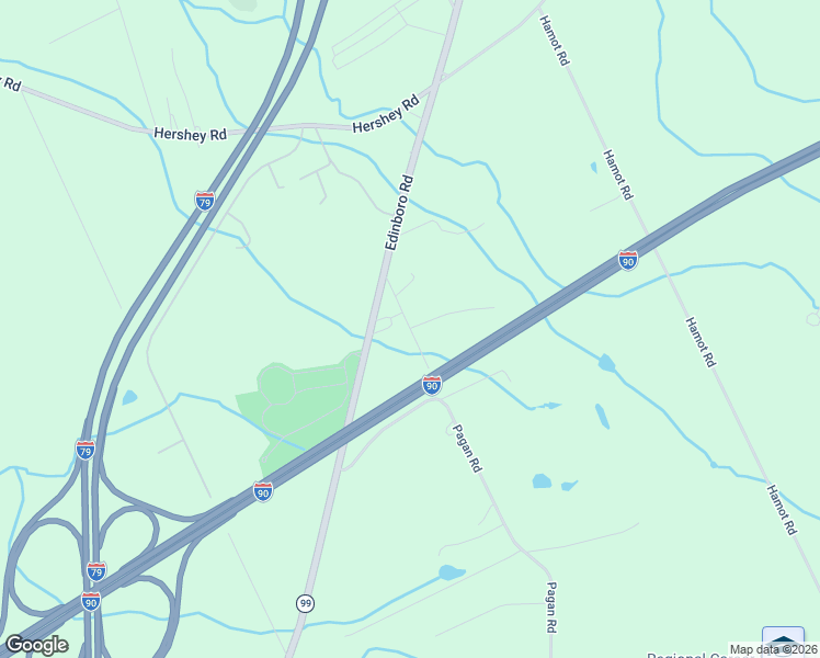 map of restaurants, bars, coffee shops, grocery stores, and more near 7849 Pagan Rd N in Erie