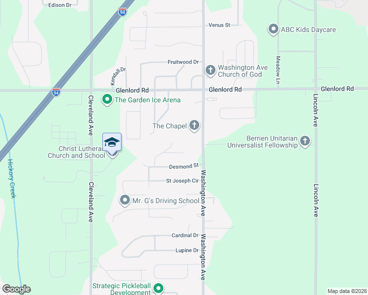 map of restaurants, bars, coffee shops, grocery stores, and more near 1380 Catherine Circle in St. Joseph