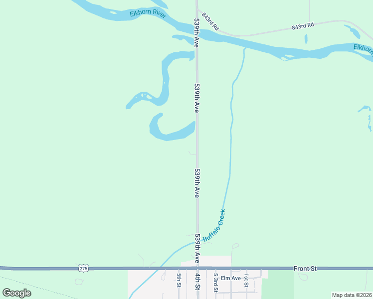 map of restaurants, bars, coffee shops, grocery stores, and more near 84255 539th Avenue in Meadow Grove