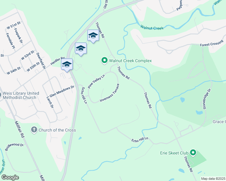 map of restaurants, bars, coffee shops, grocery stores, and more near 6142 Inverness Terrace in Fairview