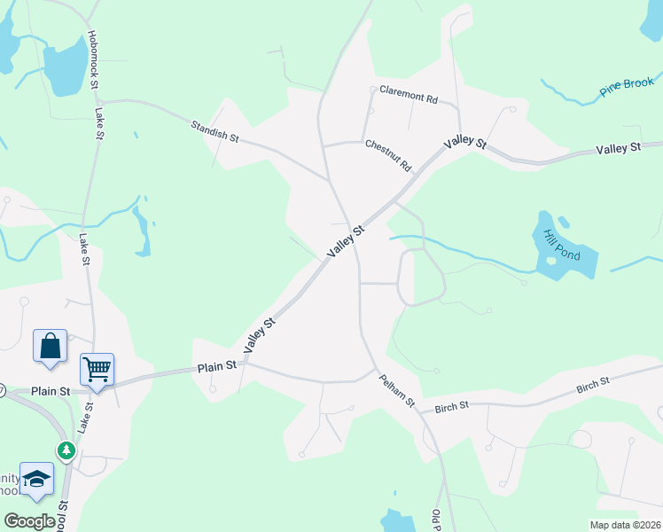 map of restaurants, bars, coffee shops, grocery stores, and more near 75 Valley Street in Pembroke