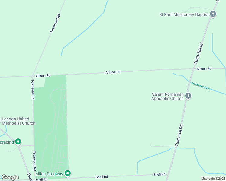 map of restaurants, bars, coffee shops, grocery stores, and more near 12177 Allison Rd in Maybee