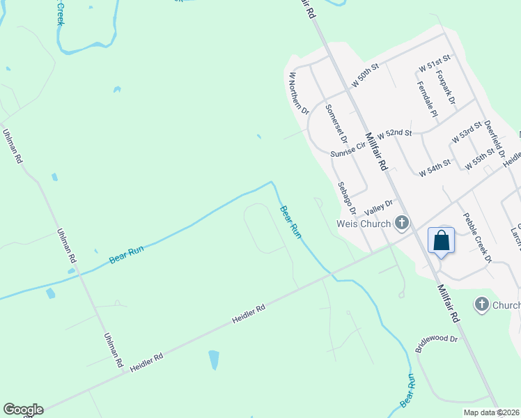 map of restaurants, bars, coffee shops, grocery stores, and more near 5372 Bear Run Circle in Fairview