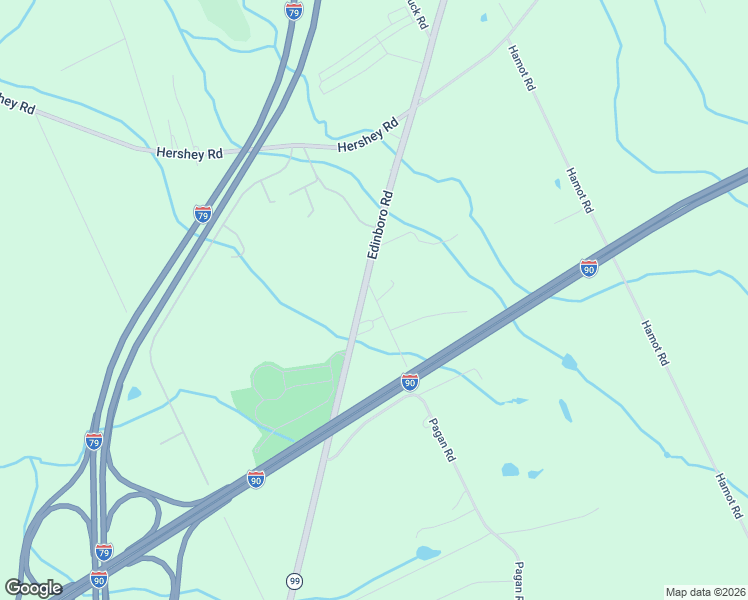 map of restaurants, bars, coffee shops, grocery stores, and more near 7701-7849 Pagan Rd N in Erie