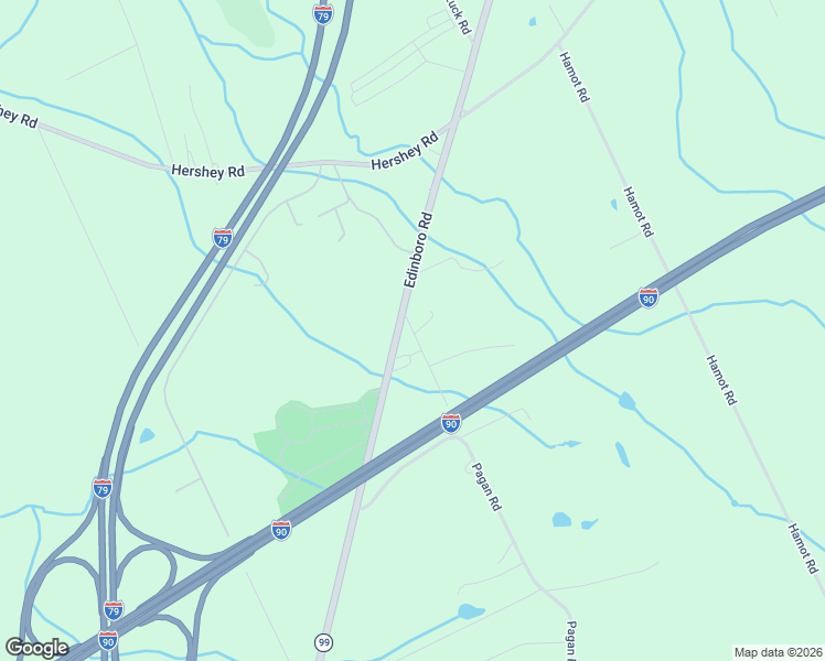 map of restaurants, bars, coffee shops, grocery stores, and more near 7701-7849 Pagan Rd N in Erie