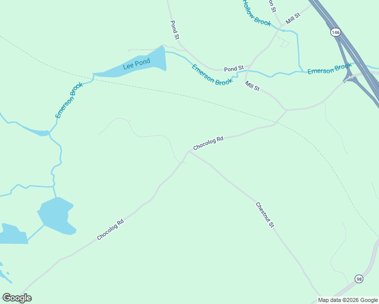 map of restaurants, bars, coffee shops, grocery stores, and more near 235 Chocolog Road in Uxbridge