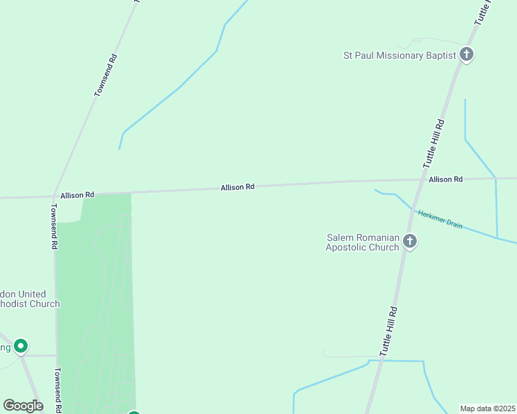 map of restaurants, bars, coffee shops, grocery stores, and more near 11781-12177 Allison Rd in Maybee
