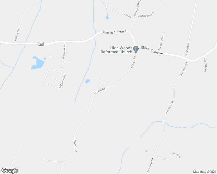 map of restaurants, bars, coffee shops, grocery stores, and more near 1197 Church Road in Saugerties