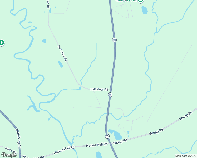 map of restaurants, bars, coffee shops, grocery stores, and more near 12989 Half Moon Road in Wattsburg