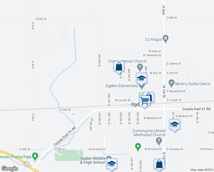 map of restaurants, bars, coffee shops, grocery stores, and more near 314 Northwest 7th Street in Ogden