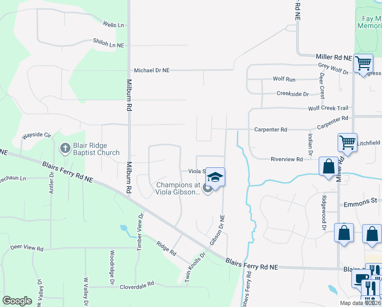 map of restaurants, bars, coffee shops, grocery stores, and more near 4510 Spring Meadow Place Northeast in Cedar Rapids