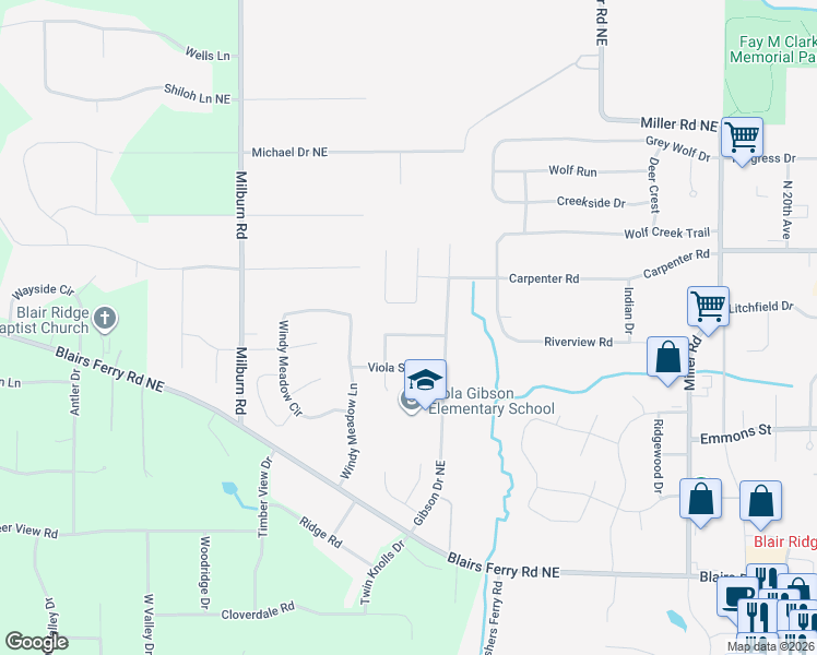 map of restaurants, bars, coffee shops, grocery stores, and more near 4402 Spring Meadow Place Northeast in Cedar Rapids