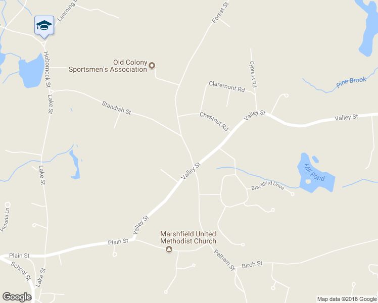 map of restaurants, bars, coffee shops, grocery stores, and more near 255 Forest Street in Pembroke