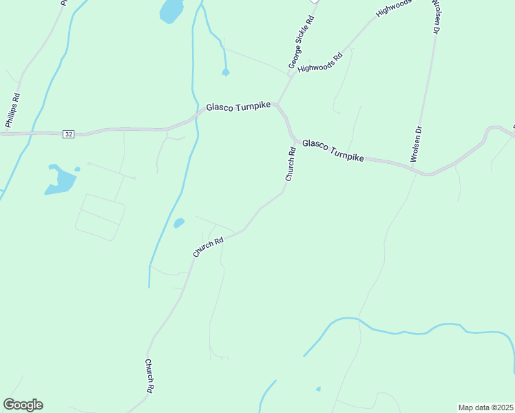 map of restaurants, bars, coffee shops, grocery stores, and more near 1247 Church Road in Saugerties