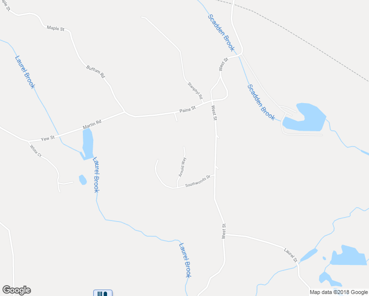 map of restaurants, bars, coffee shops, grocery stores, and more near 43 Arnold Way in Uxbridge