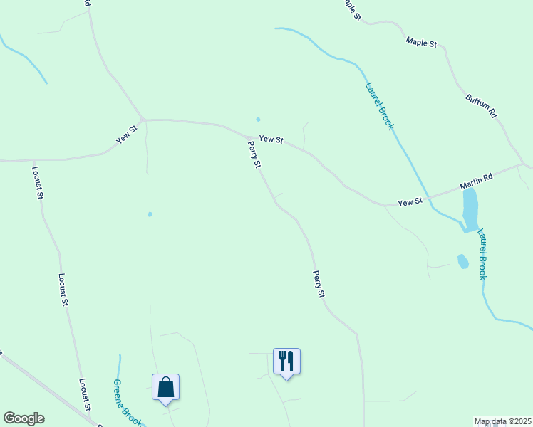 map of restaurants, bars, coffee shops, grocery stores, and more near 24 Perry Street in Douglas