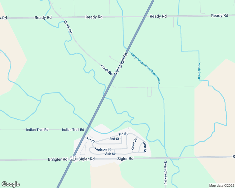 map of restaurants, bars, coffee shops, grocery stores, and more near 11504 Telegraph Road in Carleton