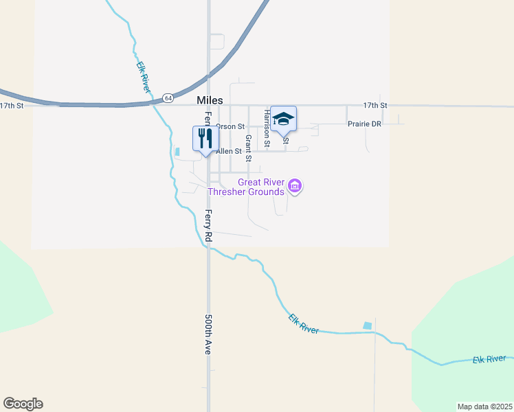 map of restaurants, bars, coffee shops, grocery stores, and more near 99 Centennial Street in Miles
