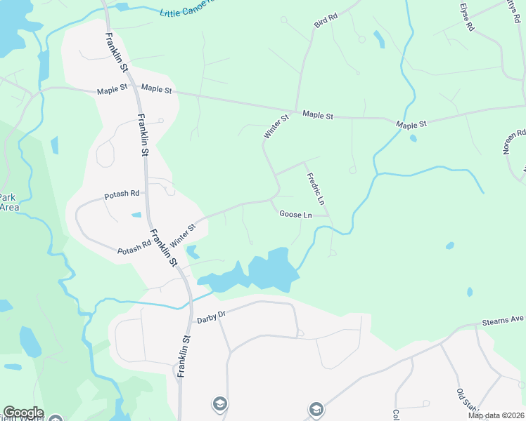 map of restaurants, bars, coffee shops, grocery stores, and more near 135 Winter Street in Mansfield