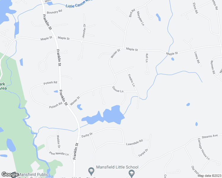 map of restaurants, bars, coffee shops, grocery stores, and more near 135 Winter Street in Mansfield