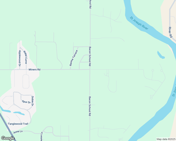 map of restaurants, bars, coffee shops, grocery stores, and more near 1700 Miners Road in St. Joseph