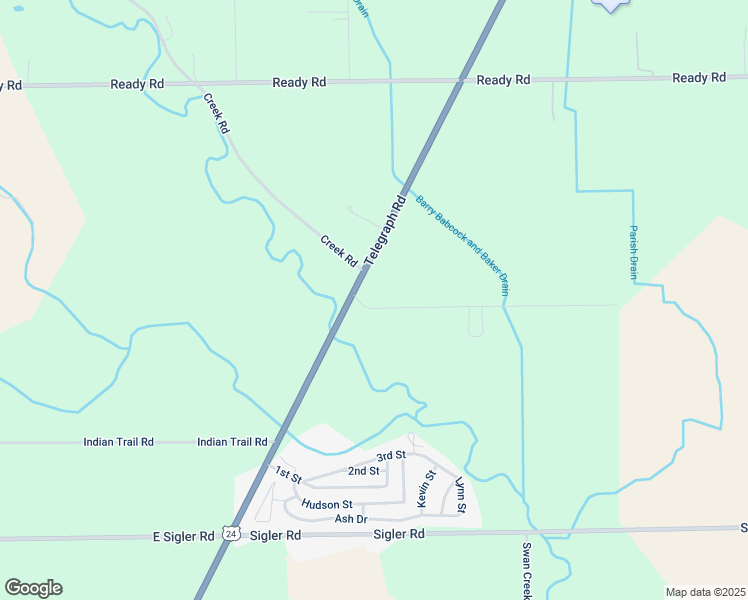 map of restaurants, bars, coffee shops, grocery stores, and more near 11504 Telegraph Road in Carleton