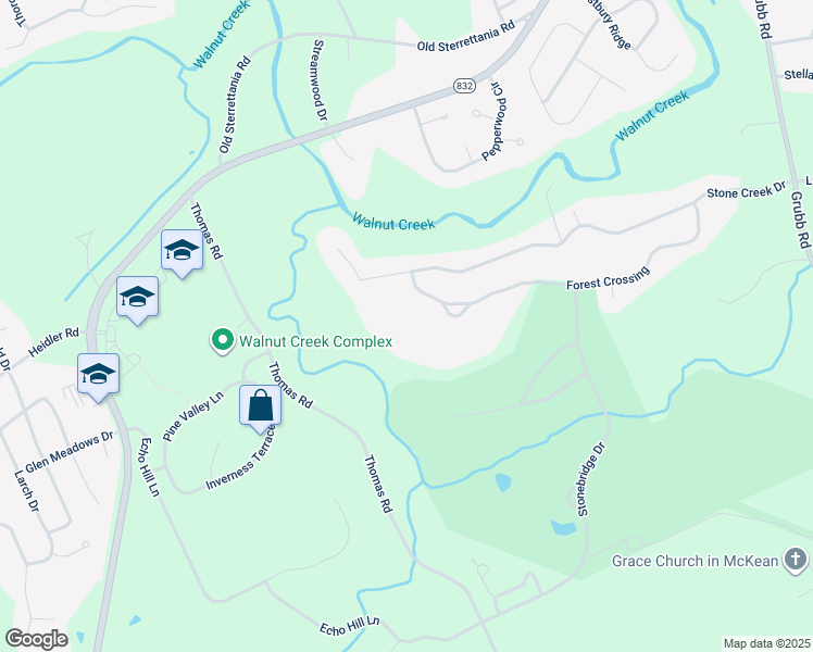 map of restaurants, bars, coffee shops, grocery stores, and more near 5962 Mystic Ridge in Erie
