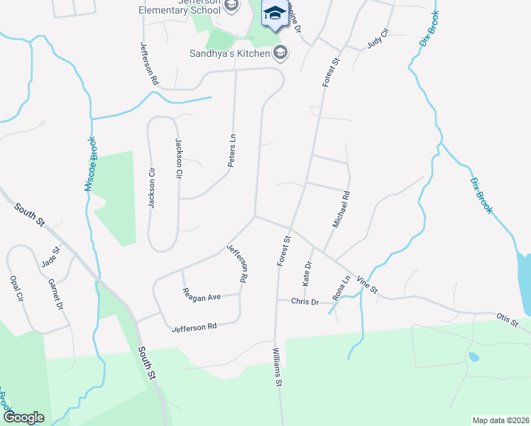 map of restaurants, bars, coffee shops, grocery stores, and more near 1 Harrison Place in Franklin