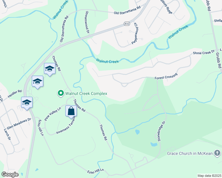 map of restaurants, bars, coffee shops, grocery stores, and more near 5962 Mystic Ridge in Erie