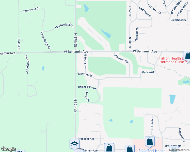 map of restaurants, bars, coffee shops, grocery stores, and more near 3148-3502 Mach 1 Dr in Norfolk