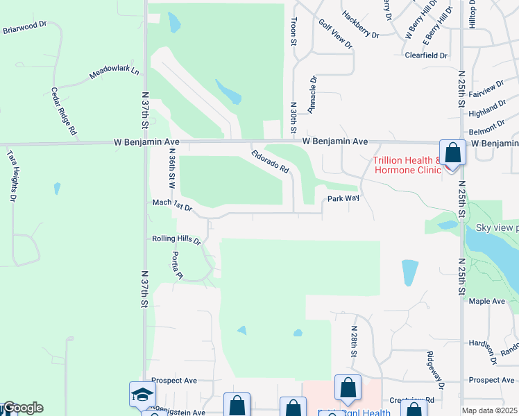 map of restaurants, bars, coffee shops, grocery stores, and more near 3031-3129 Mach 1 Drive in Norfolk