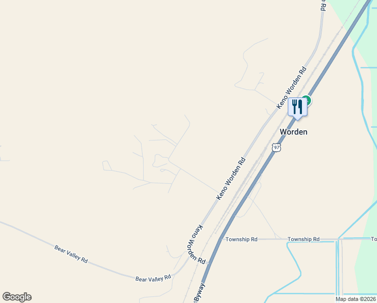 map of restaurants, bars, coffee shops, grocery stores, and more near 20037 Lefever Street in Klamath Falls