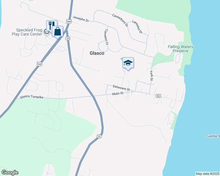 map of restaurants, bars, coffee shops, grocery stores, and more near 148 Glasco Turnpike in Glasco