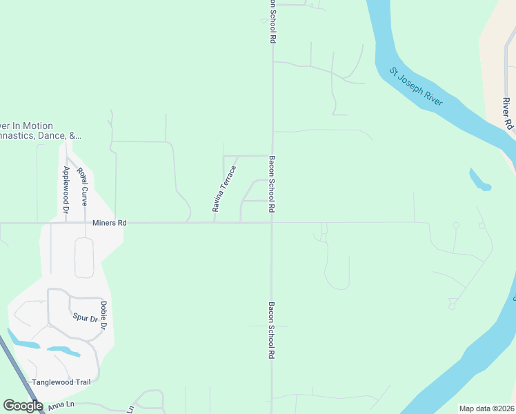 map of restaurants, bars, coffee shops, grocery stores, and more near 1669 Southfield Parkway in St. Joseph