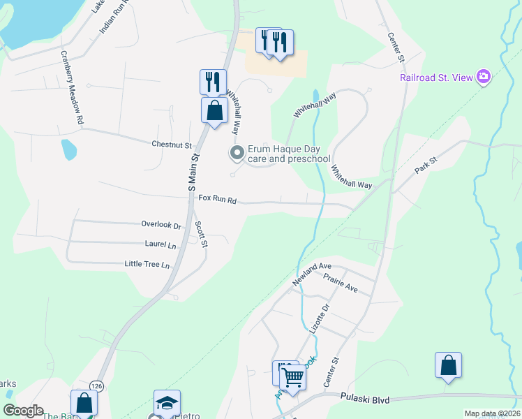 map of restaurants, bars, coffee shops, grocery stores, and more near 36 Fox Run Road in Bellingham