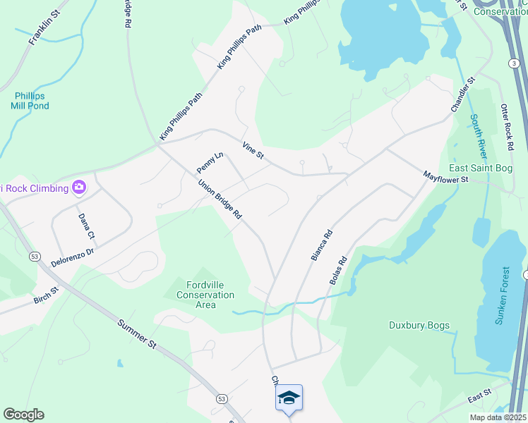 map of restaurants, bars, coffee shops, grocery stores, and more near 111 Candlewick Close in Duxbury