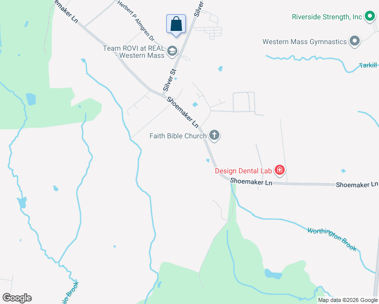 map of restaurants, bars, coffee shops, grocery stores, and more near 373 Shoemaker Lane in Agawam