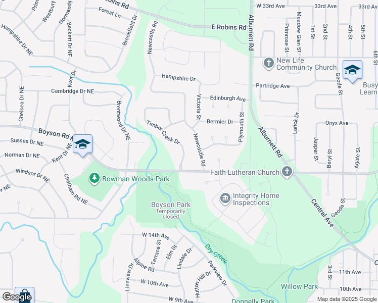 map of restaurants, bars, coffee shops, grocery stores, and more near 2110 Timber Creek Drive in Marion