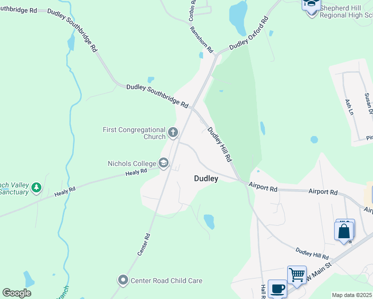 map of restaurants, bars, coffee shops, grocery stores, and more near 31 Tanyard Road in Dudley