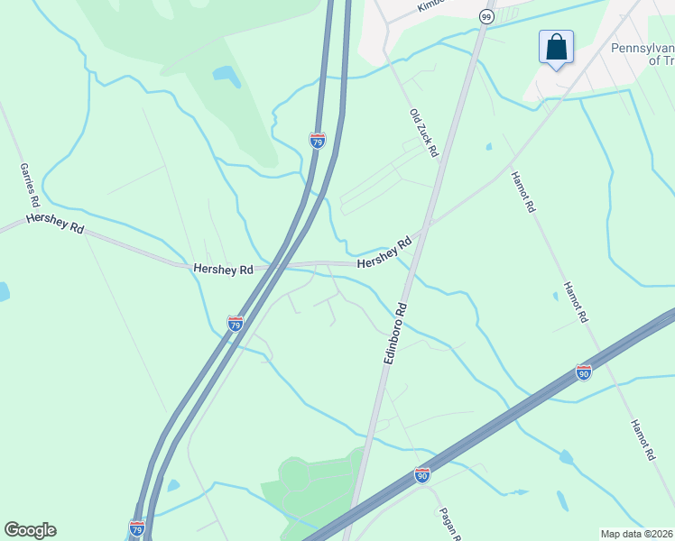 map of restaurants, bars, coffee shops, grocery stores, and more near 3000-3812 White Birch Lane in Erie