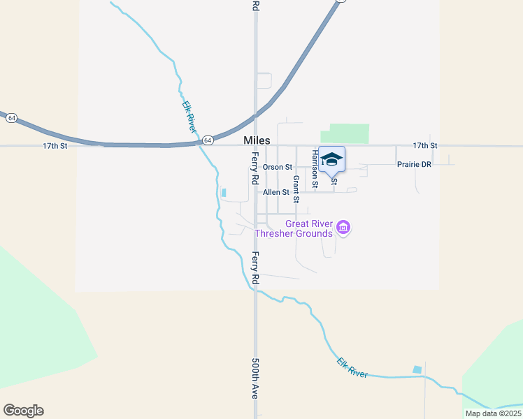 map of restaurants, bars, coffee shops, grocery stores, and more near 29 Forrest Street in Miles