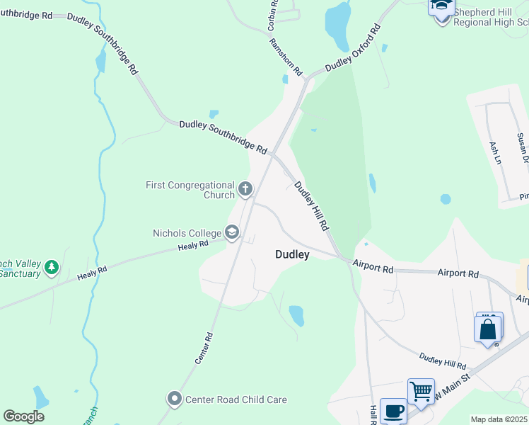 map of restaurants, bars, coffee shops, grocery stores, and more near 31 Tanyard Road in Dudley